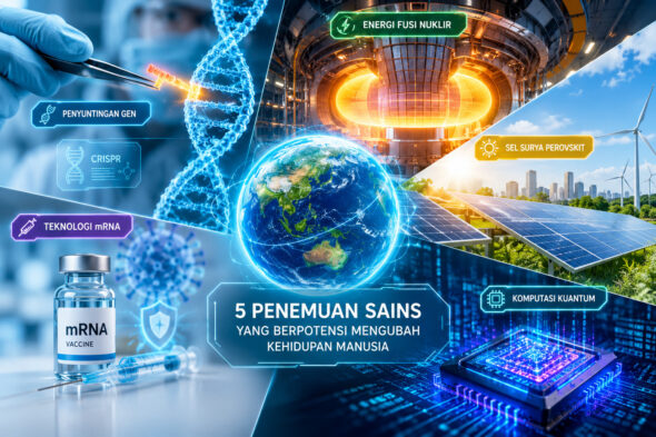 Kenali 5 penemuan sains yang berpotensi mengubah kehidupan manusia, mulai dari penyuntingan gen, energi fusi, hingga komputasi kuantum.