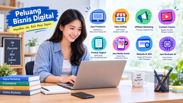 Berbagai ide bisnis digital yang dapat dikembangkan sesuai keterampilan, kebutuhan pasar, dan modal yang tersedia.