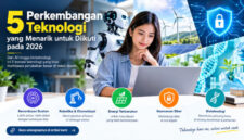 Kenali 5 perkembangan teknologi pada 2026, mulai dari kecerdasan buatan, robotika, energi terbarukan, hingga keamanan digital dan bioteknologi.